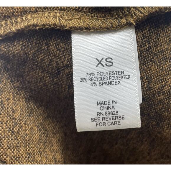 LOGO Lounge Lori Goldstein Foil Turtleneck Sweater Cathay Spice Gold Size XS NEW - Picture 5 of 5